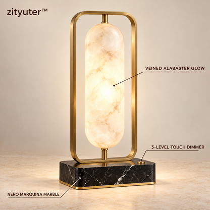 zityuter Alabaster Veil table lamp material and touch dimmer features