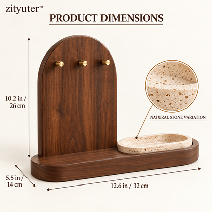 zityuter arched jewelry organizer dimensions and natural stone details