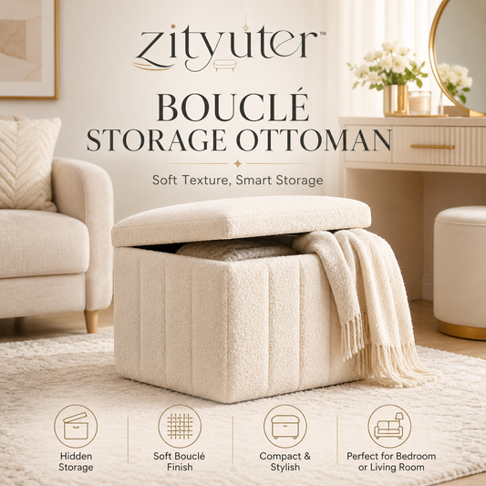 𝑧𝑖𝑡𝑦𝑢𝑡𝑒𝑟™ Bouclé Storage Ottoman