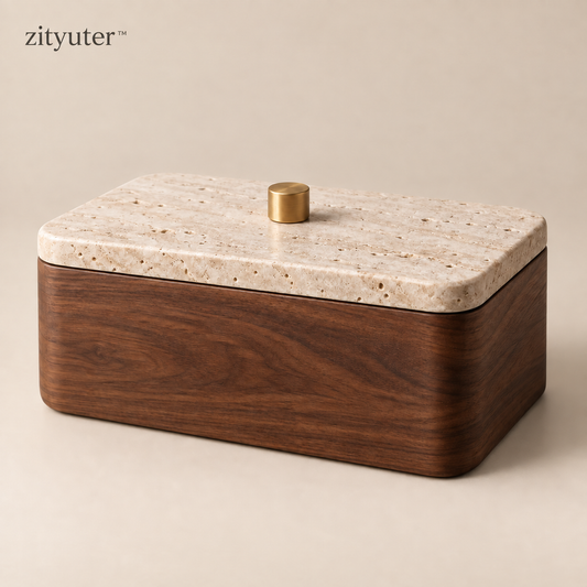 zityuter Sculptural Walnut Storage Box main view